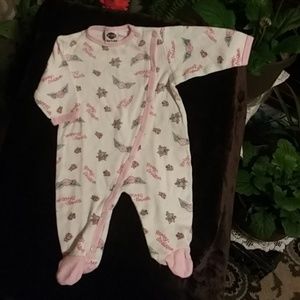 Harley-Davidson white & pink one piece outfit.